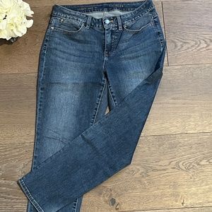 Talbots Women's Curvy Fit Straight Leg Ankle Denim Jeans